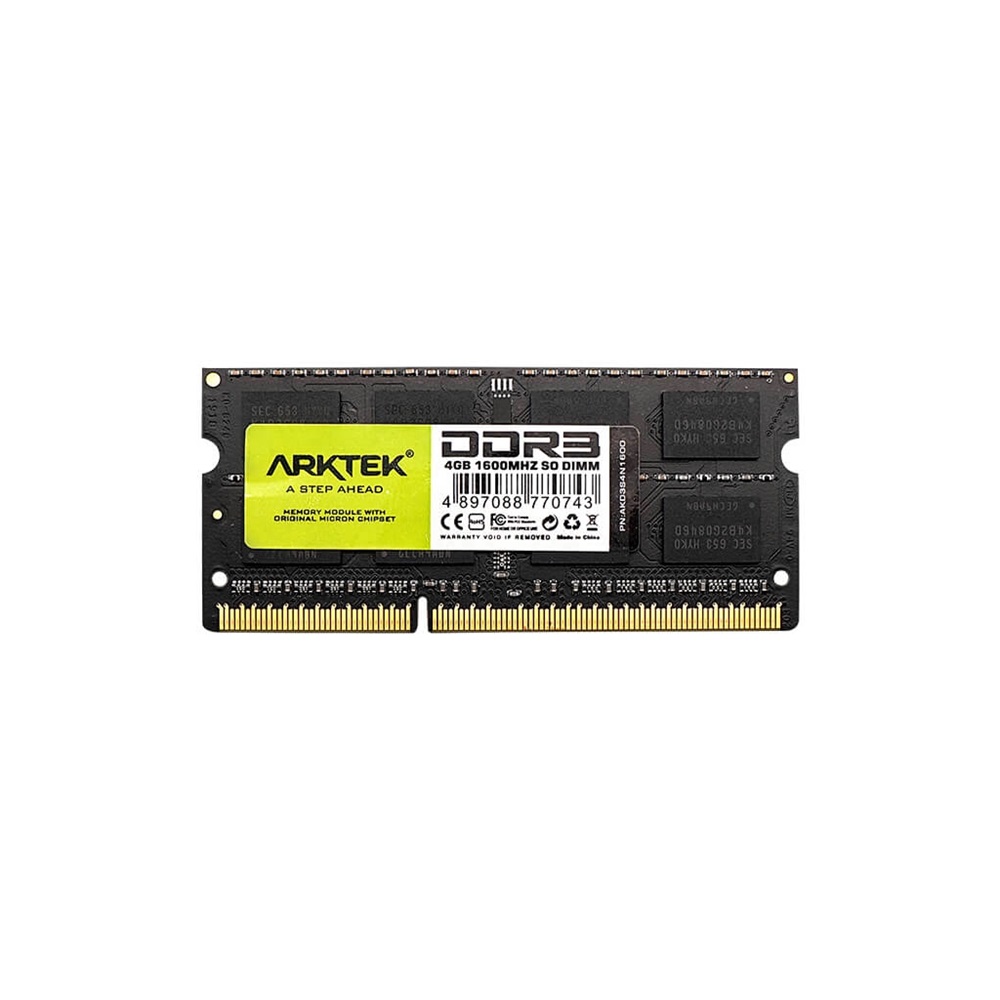ARKTEK AKD3S4N1600, 4GB, DDR3, 1600Mhz, 16 Chip, 1,35V, CL11, Notebook, SODIMM RAM