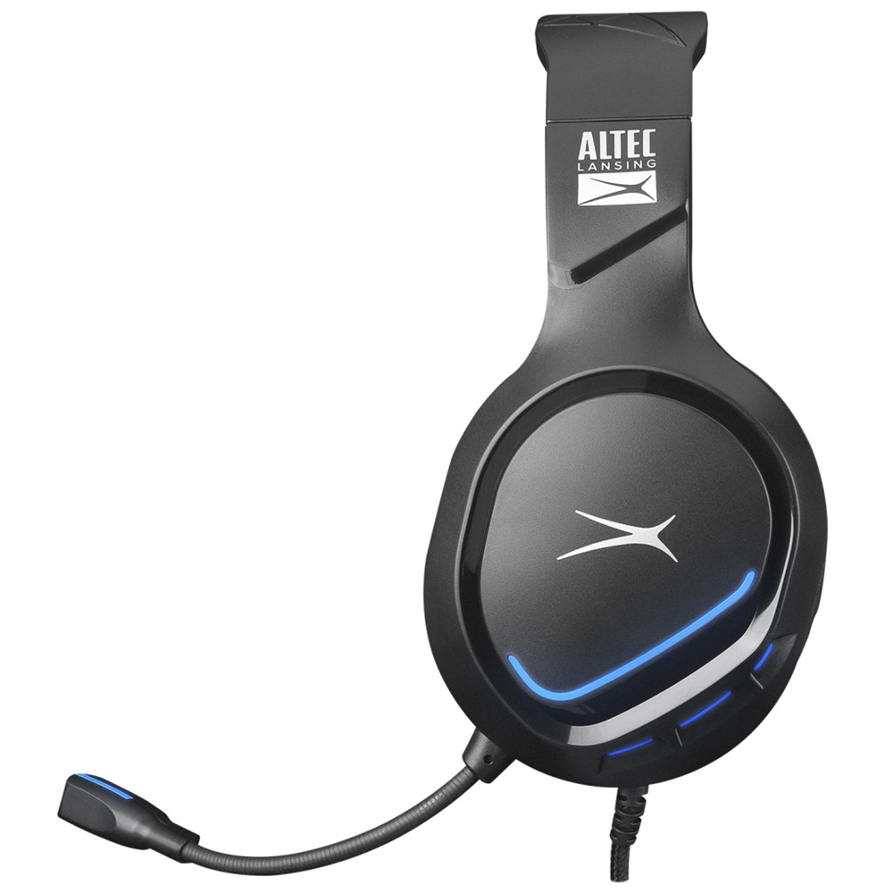 Altec Lansing ALGH9603, Siyah, PS4/XBOX/Mobil Uyumlu, USB+3.5mm, Mavi Led Aydınlatma, USB Kablolu, Gaming Mikrofonlu Kulaklık