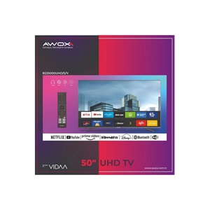 AWOX B225000UHD/S/V , 50" 126cm, 4K Ultra HD, Dahili Wi-Fi, Dahili Uydu Alıcılı, Smart Led Televizyon