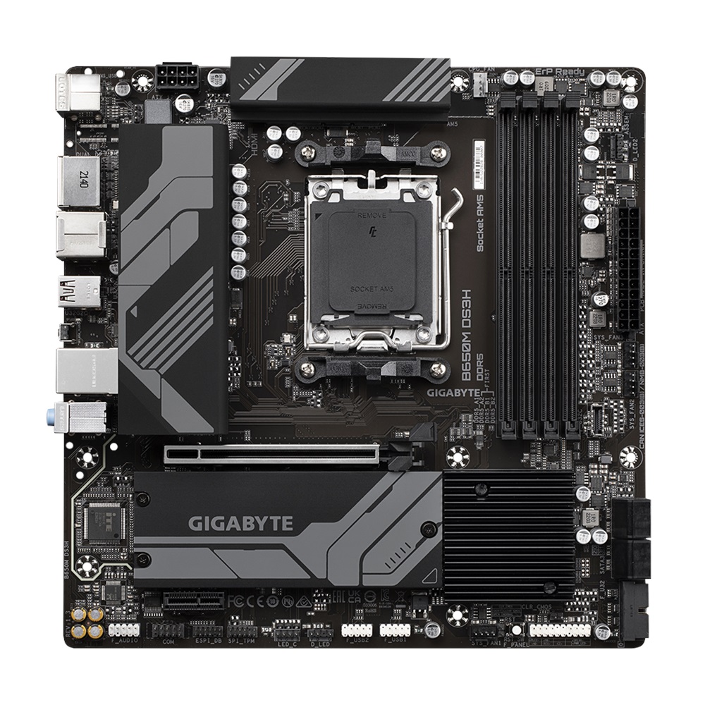 GIGABYTE B650M-DS3H rev.1.0, 4xDDR5, 2xM.2, HDMI, DP, Type-C, AMD Ryzen 7000 Serisi, AM5 Soket Anakart
