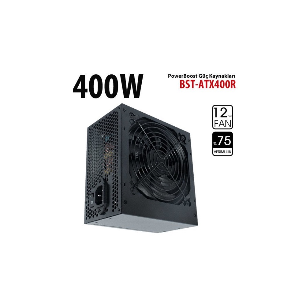 BOOST BST-ATX400R Reel 400W, Sata, 12cm Fan, BOX PSU
