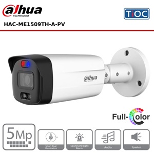 DAHUA HAC-ME1509THP-A-PV 5Mpix 40 Mt Gece Gör 3,6mm Lens, Full Color,4 IN 1, Dahili Mikrofon, IP67 Metal Bullet Kamera