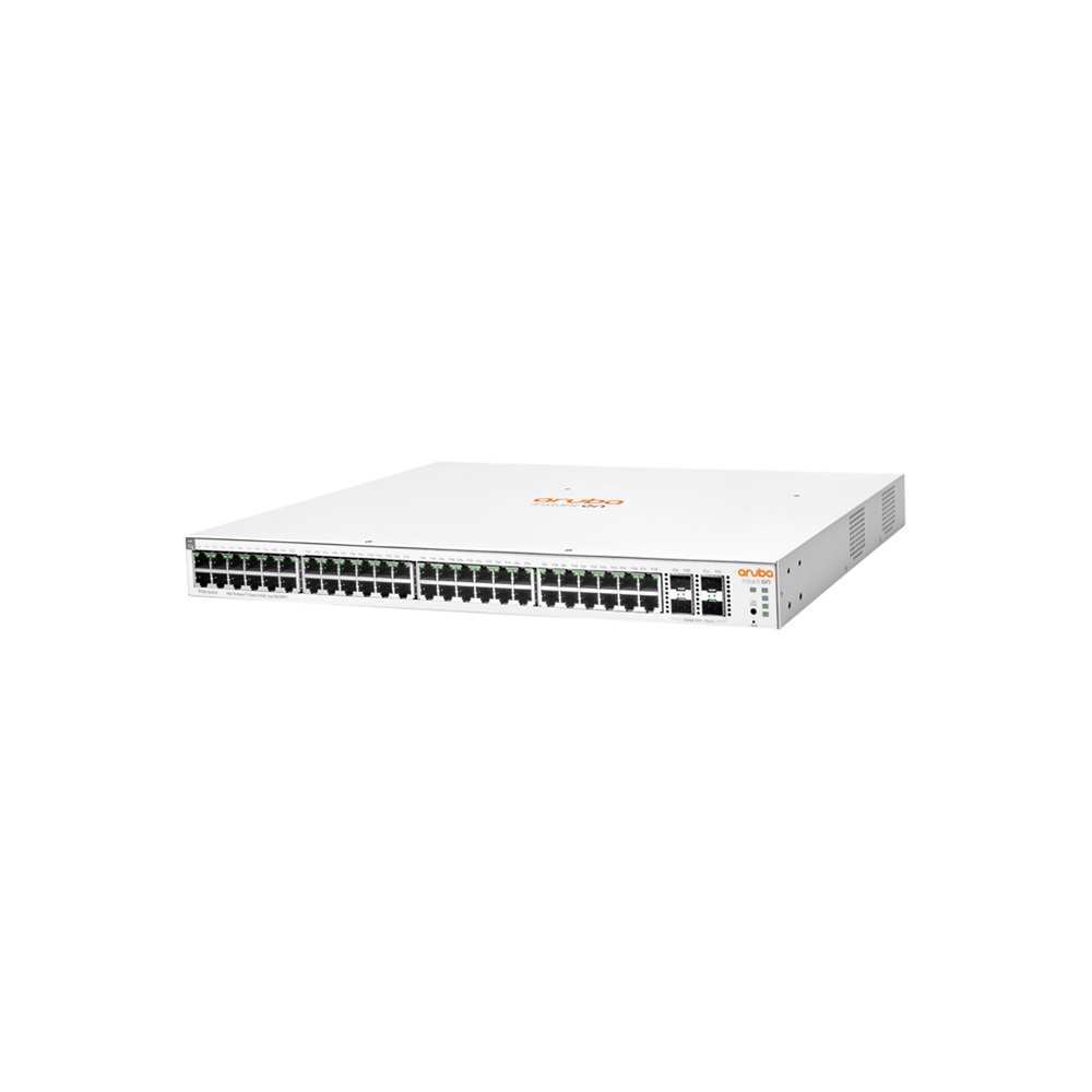 HP Aruba Instant On JL686B, 1930-48G, 48Port, GigaBit, 48 Port PoE, 370W, 4 Port Gigabit SFP, Yönetilebilir, Rack Mount Switch