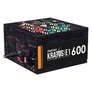 GAMDIAS KRATOS E1-600, 600W, RGB, GAMING, ATX, Power Supply (PSU)