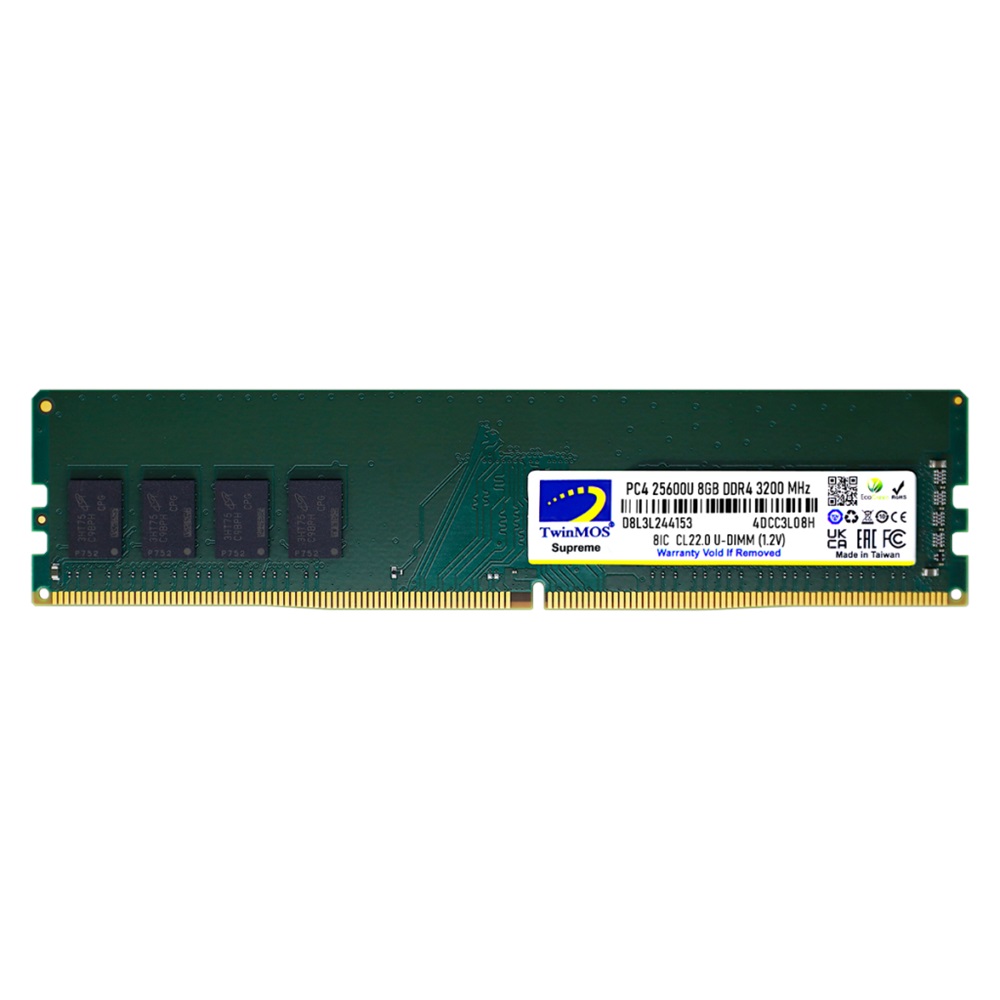 TwinMOS MDD48GB3200D, 8GB, DDR4, 3200MHz, 1.2V Desktop Ram