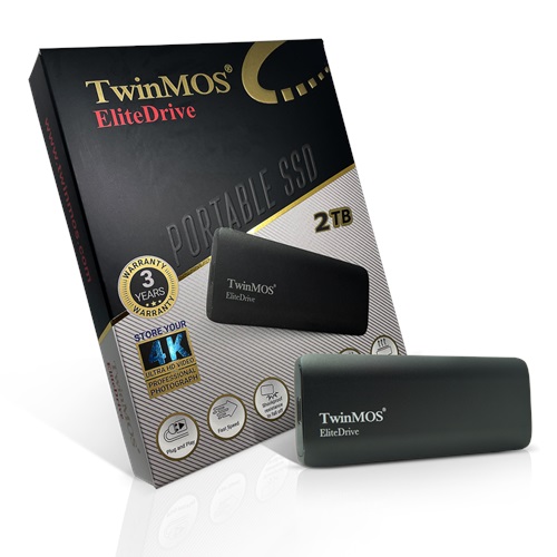 TwinMOS PSSD2TBMEDB, 2TB, Taşınabilir External SSD, USB 3.2, Type-C (Dark Grey)