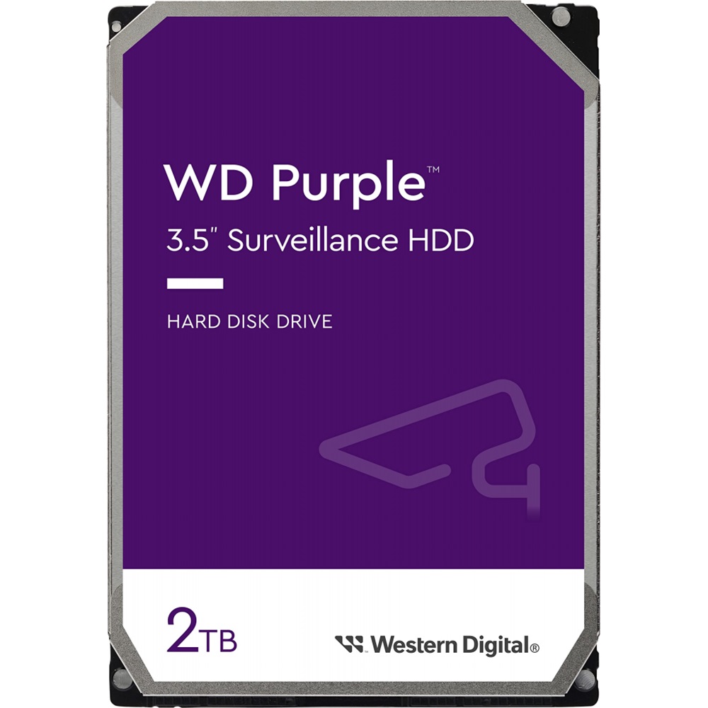 WD PURPLE, WD23PURZ, 3.5", 2TB, 256Mb, 5400 Rpm, 7/24 Güvenlik, HDD