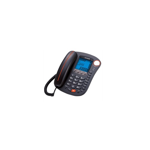 MULTITEK Alfacom 460, Masa Üstü TELEFON, Siyah 99 Gelen, 18 Giden Çağrı Hafızası, Rahatsız Etmeyin Özelliği, 16 Haneli LCD Ekran
