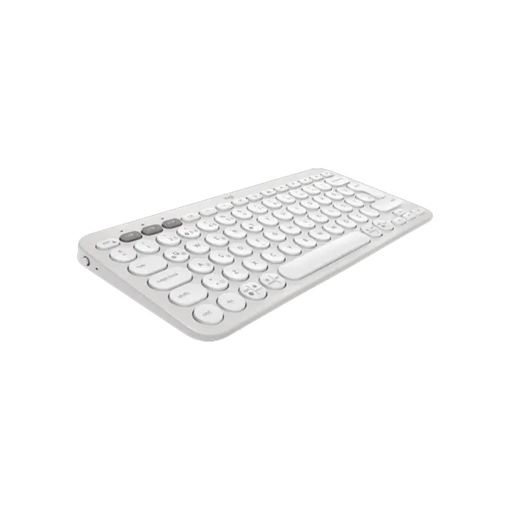 LOGITECH K380S, Pebble Keys 2, Beyaz, 920-011860, Bluetooth, Türkçe, Q, Multimedya, Mini Klavye