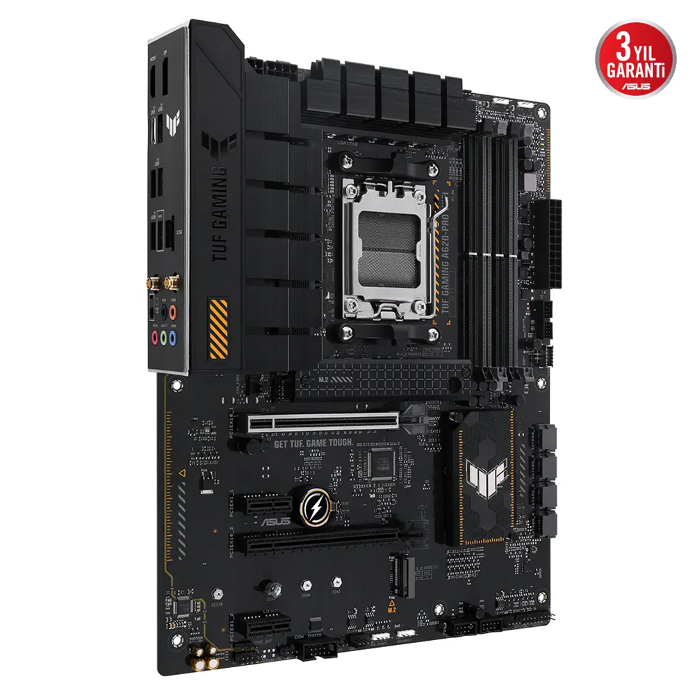 ASUS TUF GAMING A620-PRO WIFI, 4xDDR5, 2x M.2, HDMI, DP, Type-C, AM5 Soket GAMING Anakart