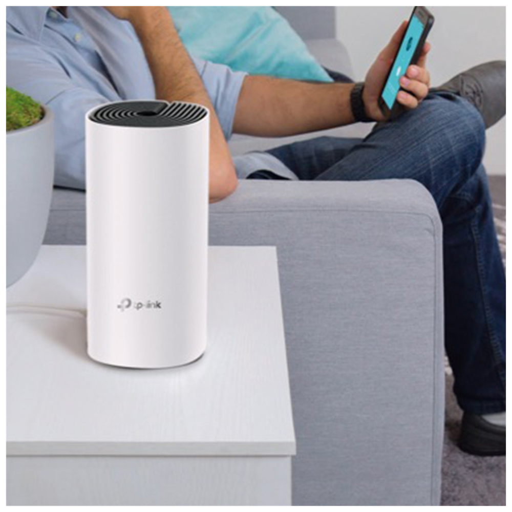 TP-LINK DECO E4, AC1200, Tekli Mesh, 1200Mbps, Dual Band, 2Port Megabit Lan, 140m2 Çekim Alanı, Router, Geniş Alan İnternet Ağı Sağlayıcısı