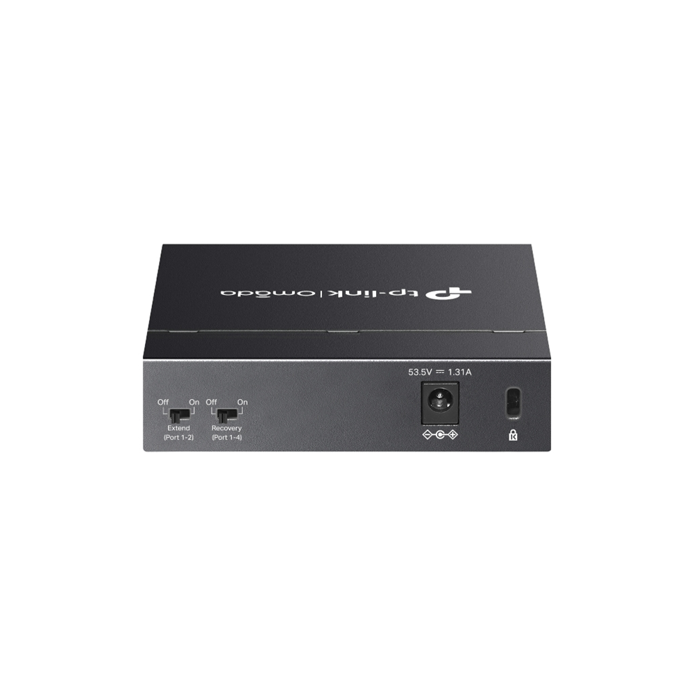 OMADA DS105GP, 5 Port Gigabit, 4 Port Gigabit PoE+, 65W, Yönetilemez, Masaüstü/Vesa Metal Kasa Sessiz Switch