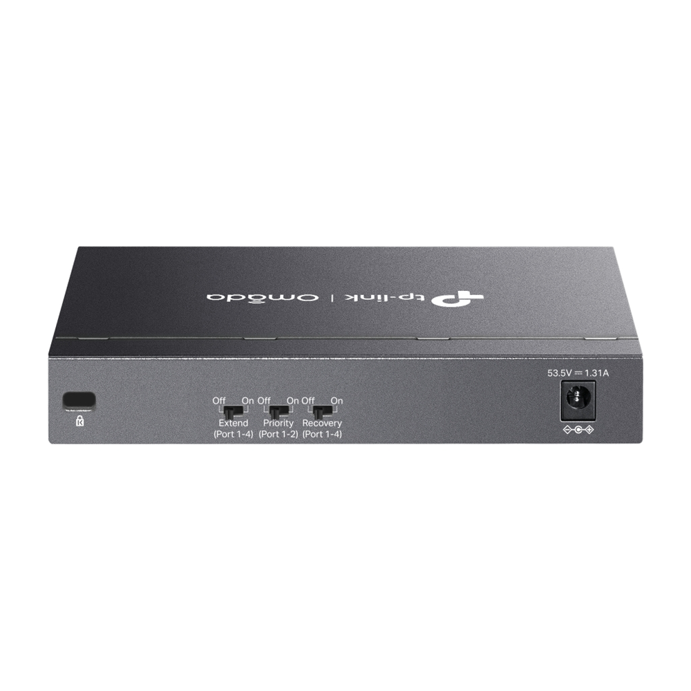 OMADA DS106P, 6 Port Megabit, 4 Port Megabit PoE+, 67W, Yönetilemez, Masaüstü Metal Kasa Sessiz Switch
