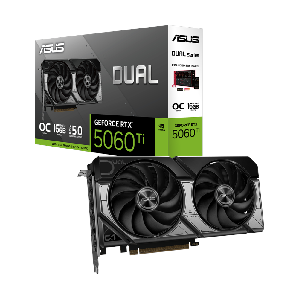 ASUS DUAL-RTX5060TI-O16G, 16Gb, 128Bit, GDDR7, 1xHDMI, 3xDP GAMING Ekran Kartı