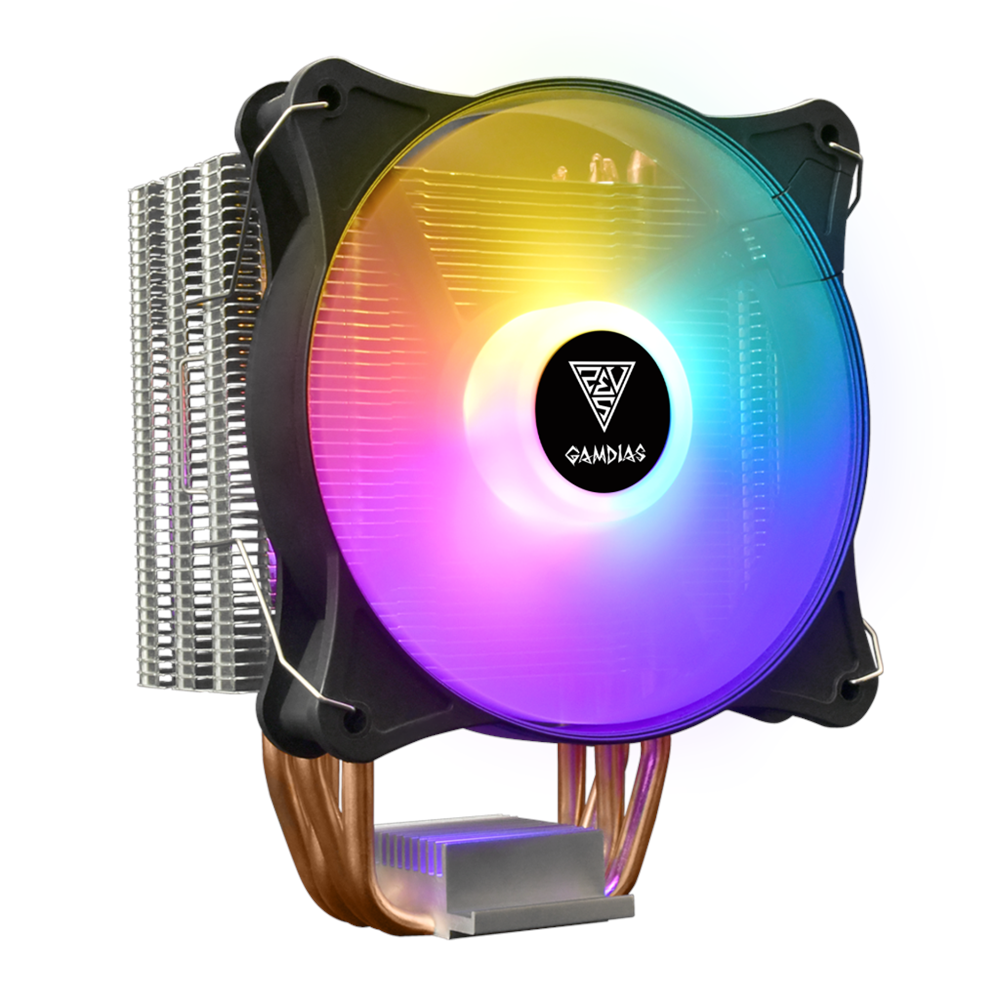 GAMDIAS BOREAS E1-410 Lite, ARGB, 120mm, CPU Kule Tipi Hava Soğutma, Doğrudan Temas Teknolojisine Sahip 4 adet Gelişmiş Bakır Isı Borusu (AMD AM4 ve INTEL Tüm işlemciler ile uyumlu)
