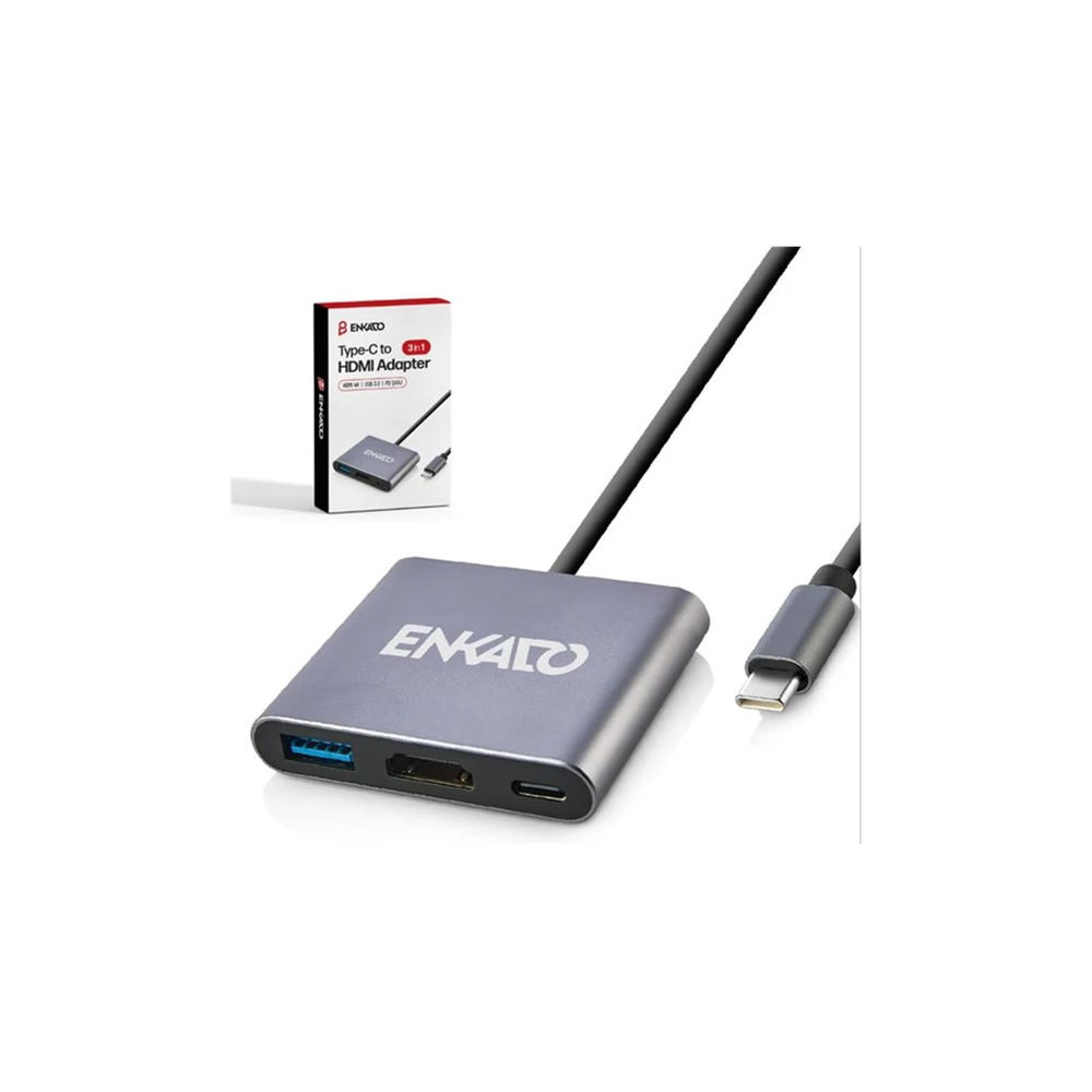 ENKADO EKD-TP43, Type-C To HDMI+PD+USB 3.0 Çevirici