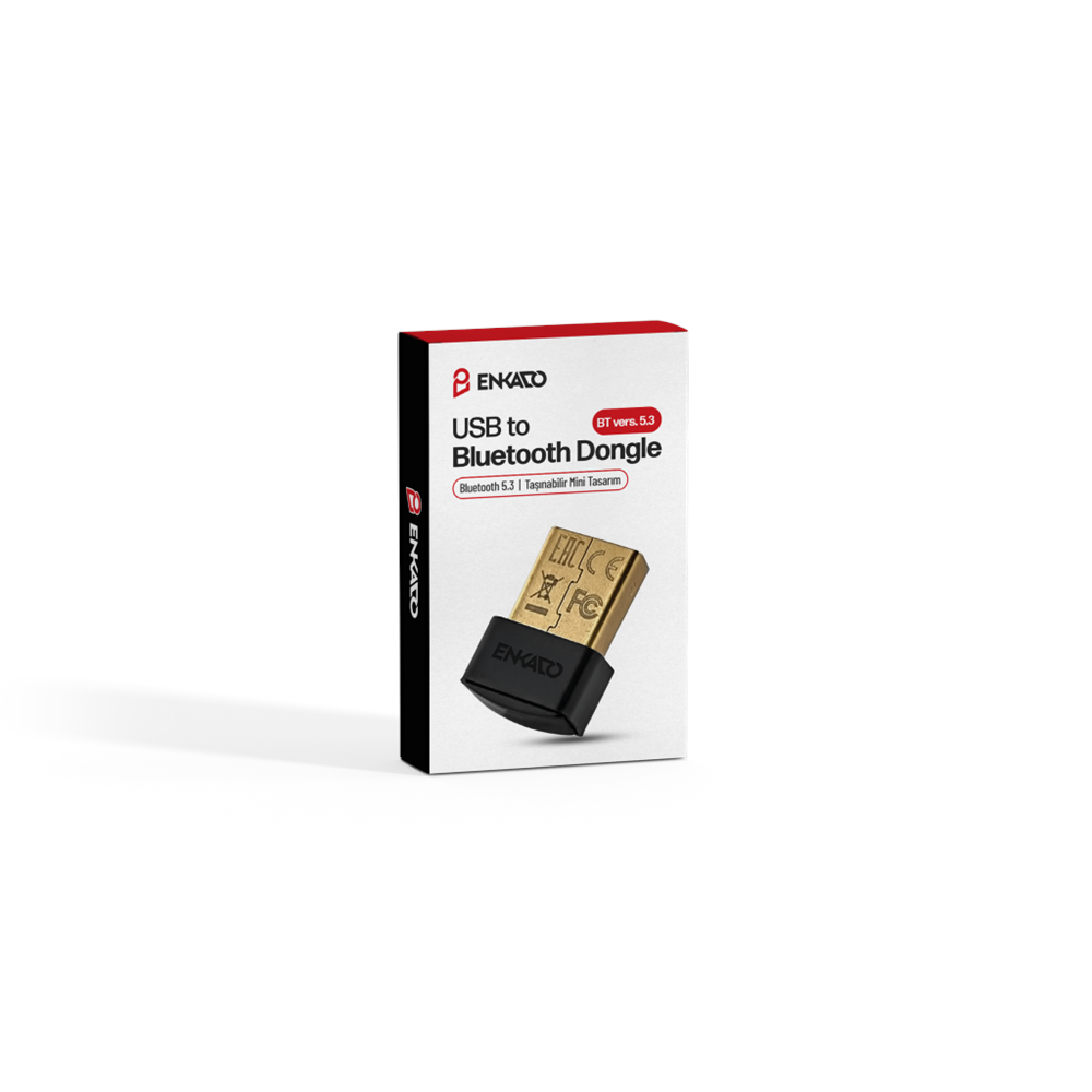 ENKADO EKD-UB100, Bluetooth V5.3, USB Adaptör, Kompakt ve Taşınabilir Tasarım.
