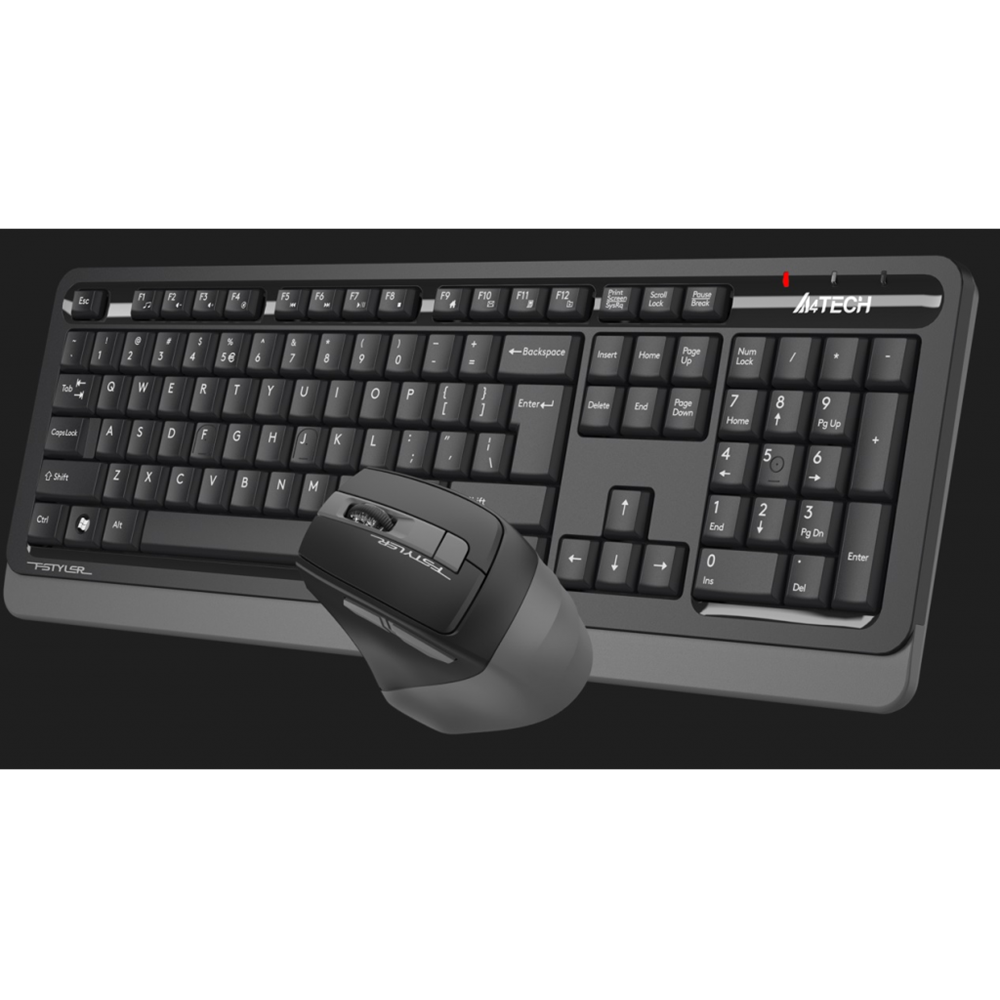 A4 TECH FG1035, Gri, FSTYLER, 2.4Ghz Kablosuz, Türkçe Q, Klavye Mouse Set