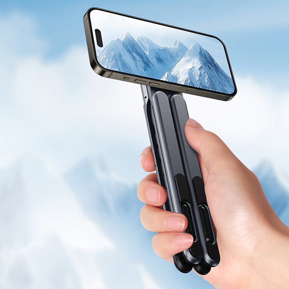 FENY FN-MS10, Magsafe, Dönebilen, Ayarlanabilir, Taşınabilir, Katlanır, Telefon-Tablet-Notebook Uyumlu, 8 Kademeli Ayarlanabilir Yükseklik, Alüminyum Stand