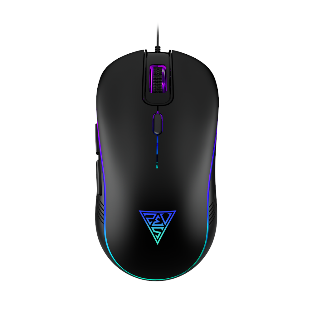 GAMDIAS AURA GS3, Çok Renkli Aydınlatma, USB Kablolu, 6 Programlanabilir Buton, Gaming Mouse, 3.600 DPI, Siyah