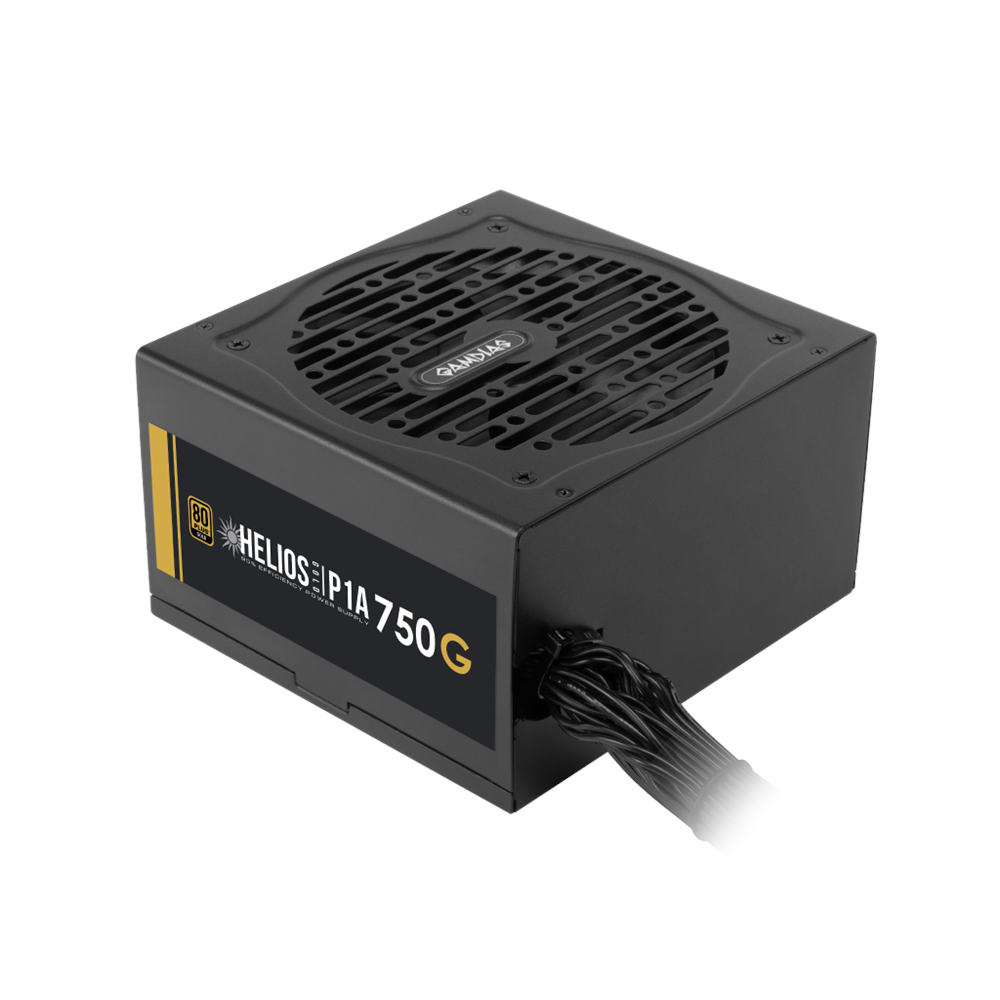 GAMDIAS HELIOS P1A-750G, 750W, 80+ Gold, Aktif PFC, GAMING, ATX, Power Supply (PSU)