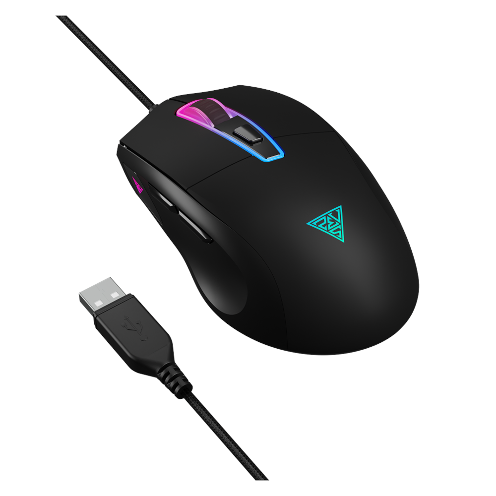 GAMDIAS ZEUS M5, RGB Aydınlatma, USB Kablolu, 7 Programlanabilir Buton, Gaming Mouse, 12.800 DPI, Siyah