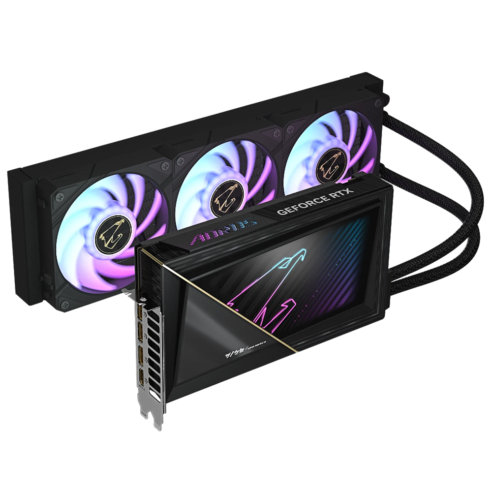 GIGABYTE GV-N5090AORUSX W-32GD, RTX5090, XTREME WATERFORCE, 32Gb, GDDR7, 512BIT, 3 Fanlı, 1xHDMI, 3xDP, GAMING Ekran KARTI