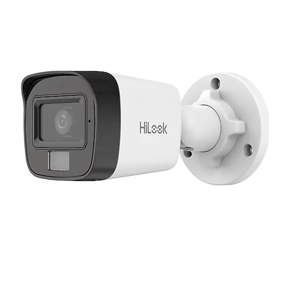 HILOOK IPC-B140HA-LUFC, 4Mpix, 2,8mm Lens, H265+, Dual Light, 20Mt Gece Görüşü, Dahili Mikrofon, IP67, PoE, Bullet, IP Kamera