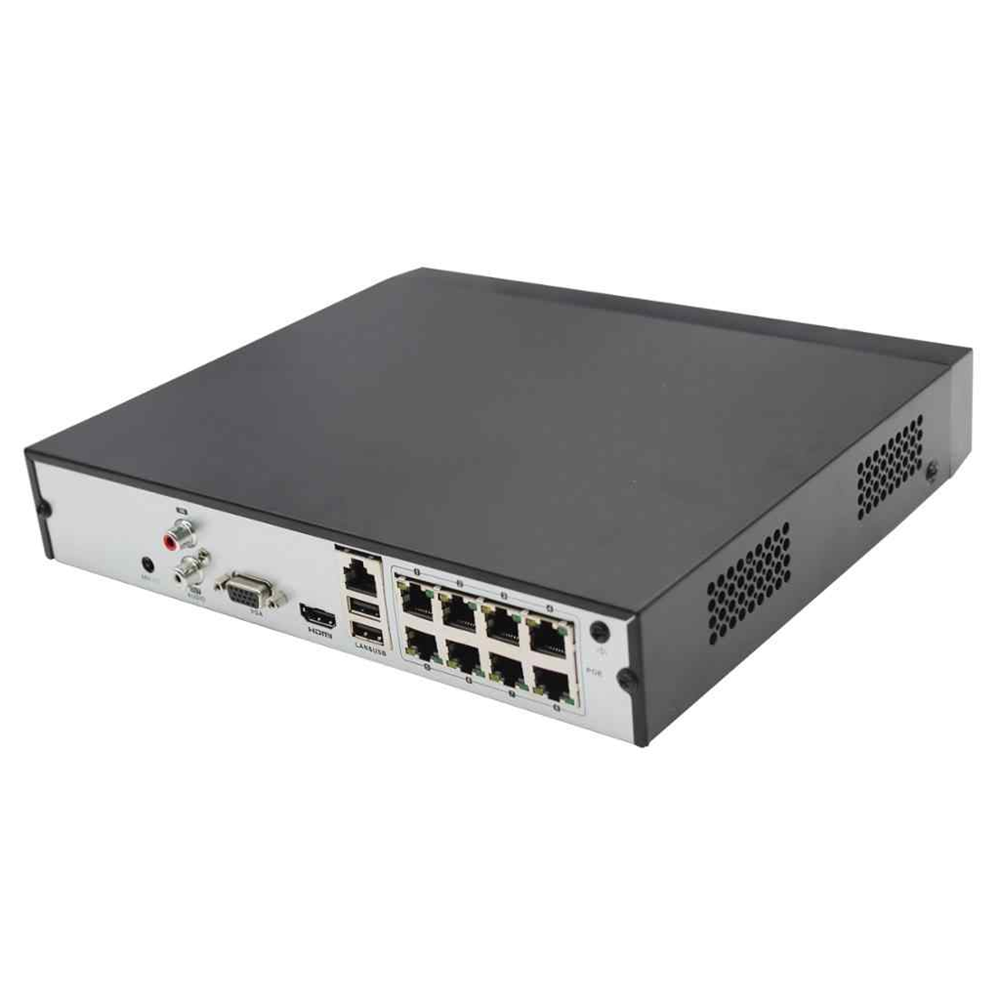 HILOOK NVR-108MH-C/8P, 8Kanal PoE, 8Mpix, H265+, 1 HDD Desteği, 1080P Kayıt, 80Mbps Bant Genişliği, 4K Motion Detection 2.0, NVR