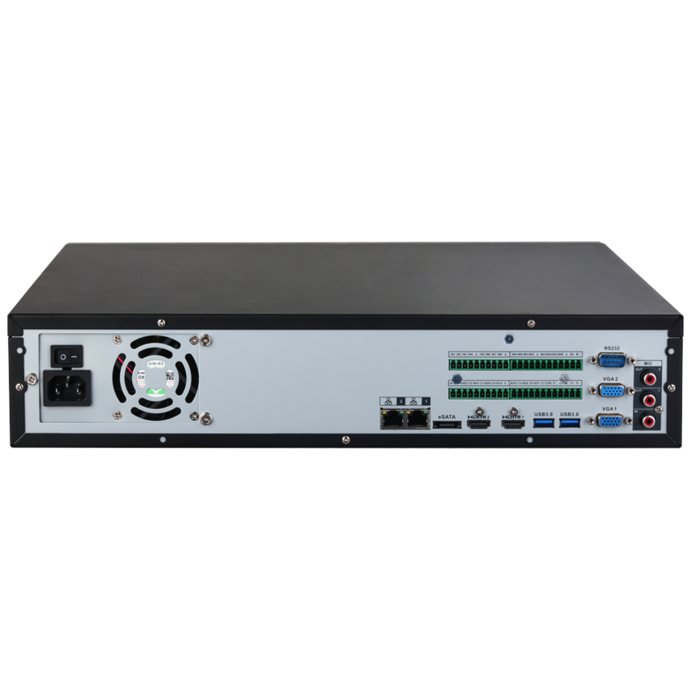 DAHUA NVR5864-EI2, 64Kanal, 32Mpix, H265+, 8 HDD Desteği, 1080P Kayıt, 448Mbps Bant Genişliği, 2 Port GigaBit Lan, RAID 0/15/6/10, NVR