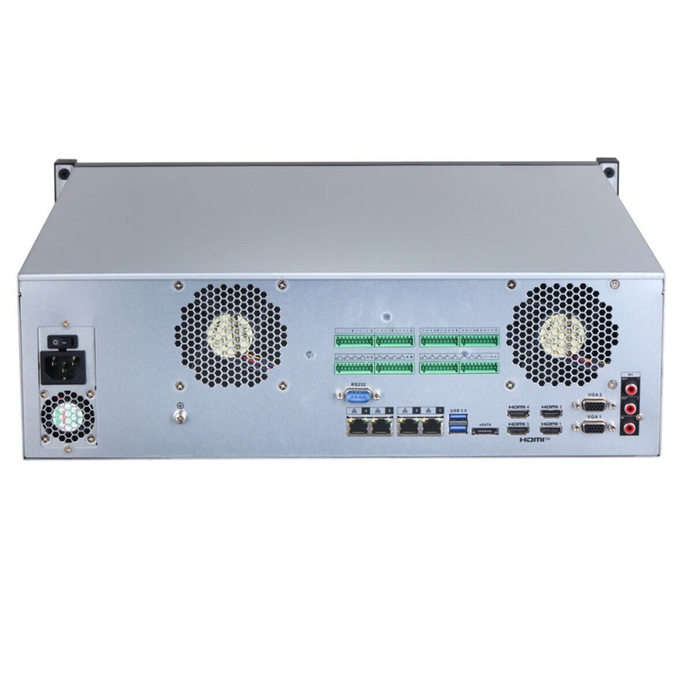 DAHUA NVR616H-128-XI, 128Kanal, 32Mpix, H265+, 16 HDD, 1080P Kayıt, 1024 Mbps Bant Genişliği, 4 Port 2500 Mbps LAN, RAID 0/1/5/6/10 NVR