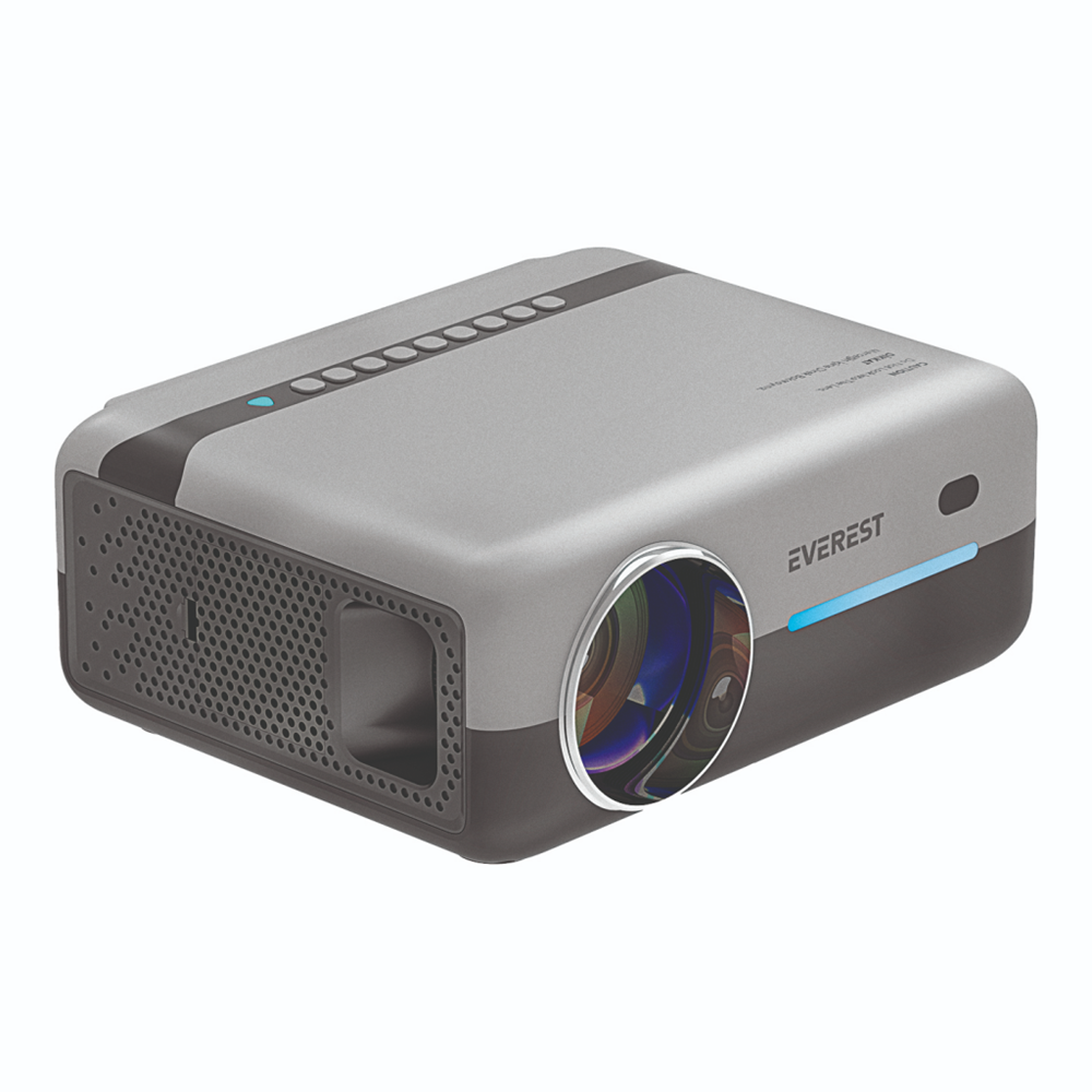 EVEREST PJ03, Gri, 8000 Lümen, 1920X1080, 2xHDMI, 1xUSB, TF Soket, WiFi, Bluetooth, 30.000 Saat Led Ömrü, 3W Speaker, Android 9.0, FULL HD Projeksiyon Cihazı