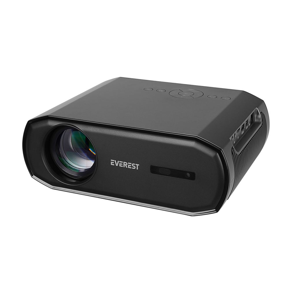 EVEREST PJ06, Siyah, 9800 Lümen, 1920X1080, 1xHDMI, 1xUSB, TF Soket, WiFi, 1xLAN, Bluetooth, 50.000 Saat Led Ömrü, 3W Speaker, Android 9.0, FULL HD Projeksiyon Cihazı