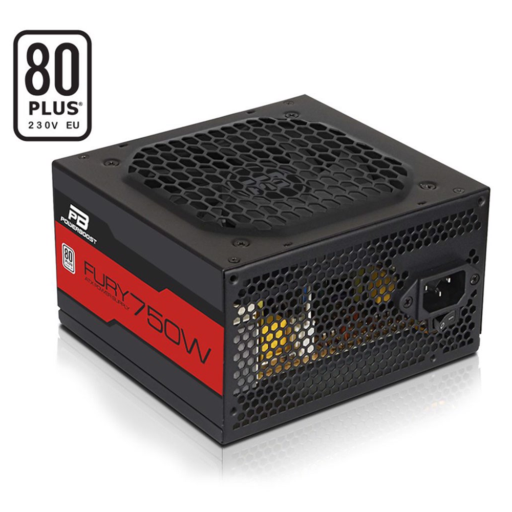 PowerBoost BST-ATX750WEU FURY ACTIVE PFC 750W 80+ GAMING Power Supply (PSU)