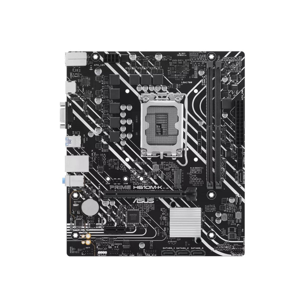 ASUS PRIME H610M-K, 2xDDR5, M.2, D-SUB, HDMI, 12-13.14.Nesil, LGA1700 Soket, Anakart
