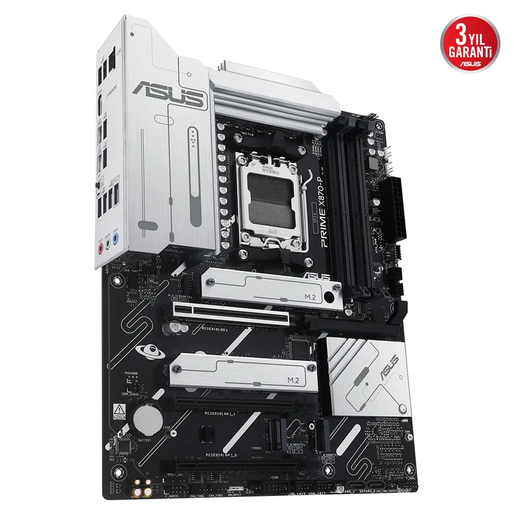 ASUS PRIME X870-P, 4xDDR5, 4xM.2, HDMI, DP, Type-C, AM5 Soket GAMING Anakart