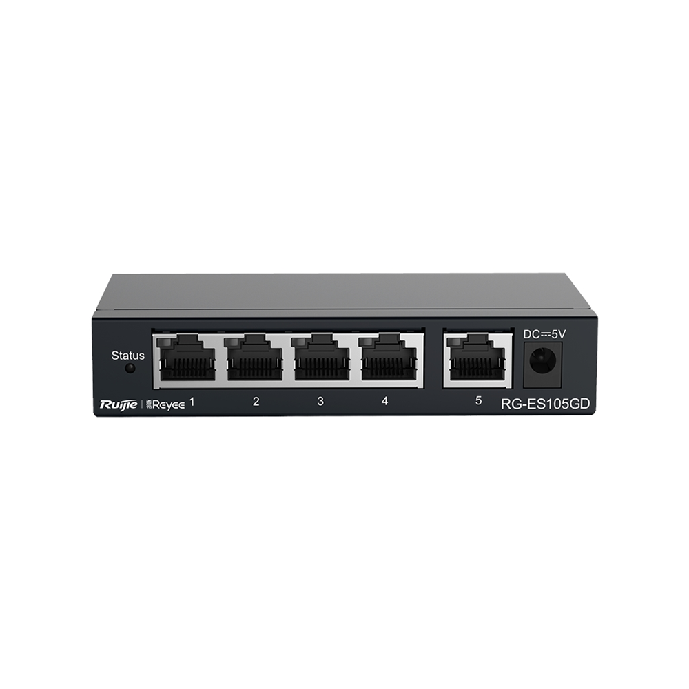 RUIJIE REYEE RG-ES105GD 5 Port GigaBit Switch Metal Kasa