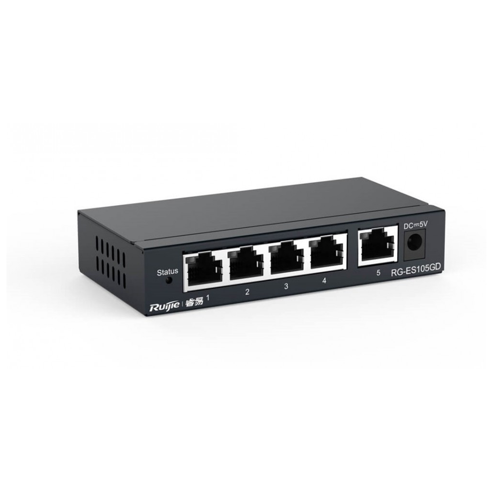 RUIJIE REYEE RG-ES105GD 5 Port GigaBit Switch Metal Kasa