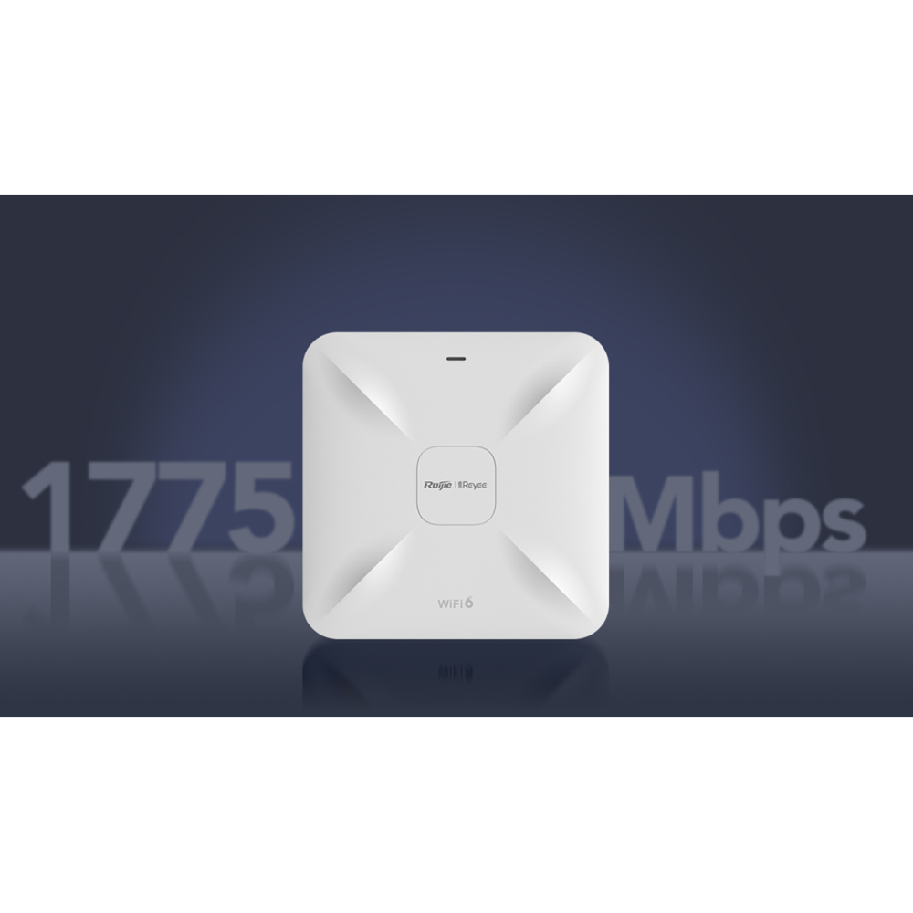 RUIJIE Reyee RG-RAP2260(G), AX3200, 2Port 2.5GE, 1775Mbps, Dual Band, Wifi 6, PoE, Tavan Tipi, Reyee Mesh, Access Point