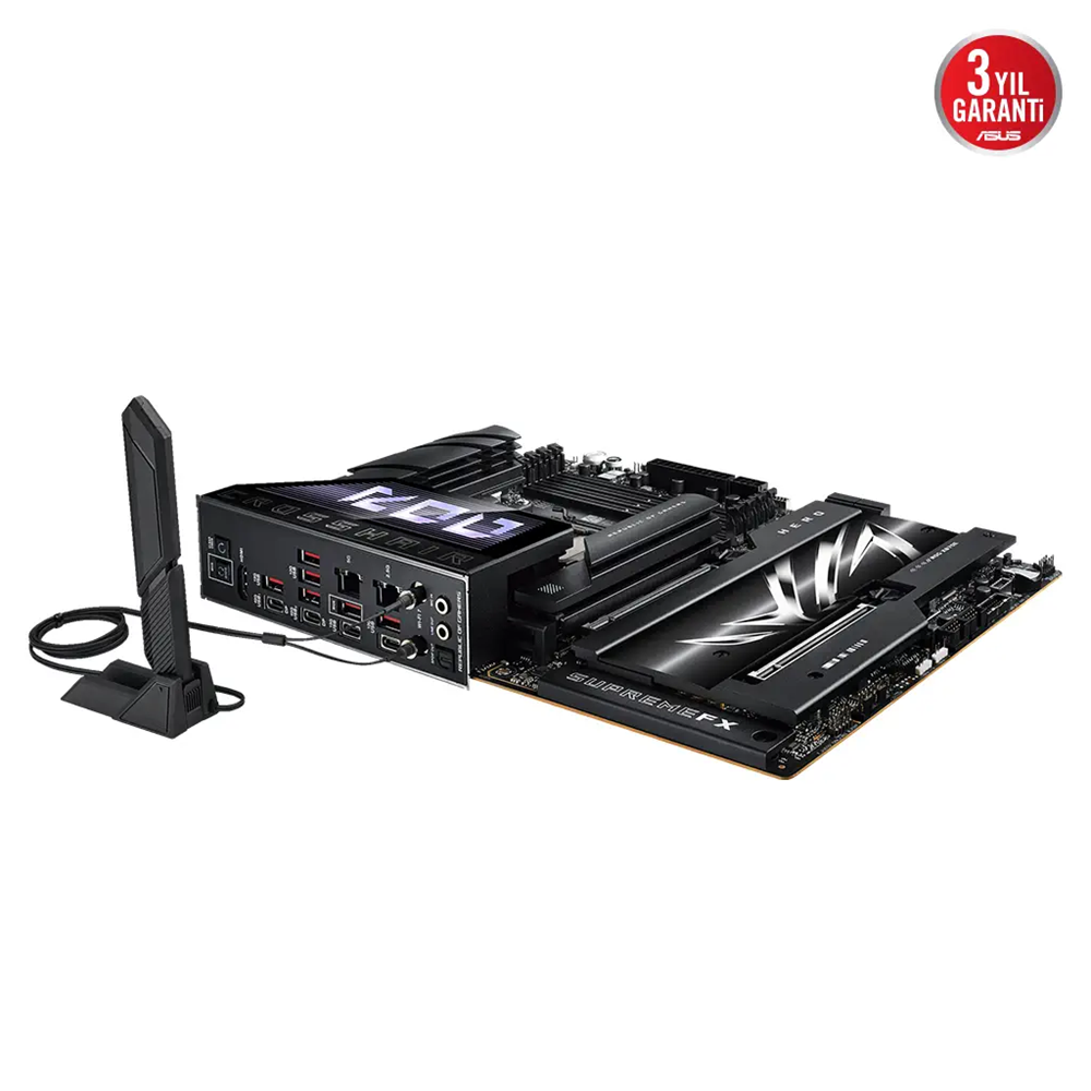 ASUS ROG CROSSHAIR X870E HERO, 4xDDR5, 5xM.2, HDMI, DP, Type-C, PCIe 5.0, 2xWi-Fi 7, Bluetooth v5.4, AM5 Soket GAMING Anakart