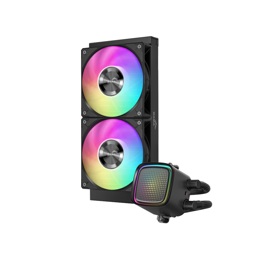 SAMA L50-240BK, Black, 240mm, 2x120mm ARGB Fan, CPU Sıvı Soğutma