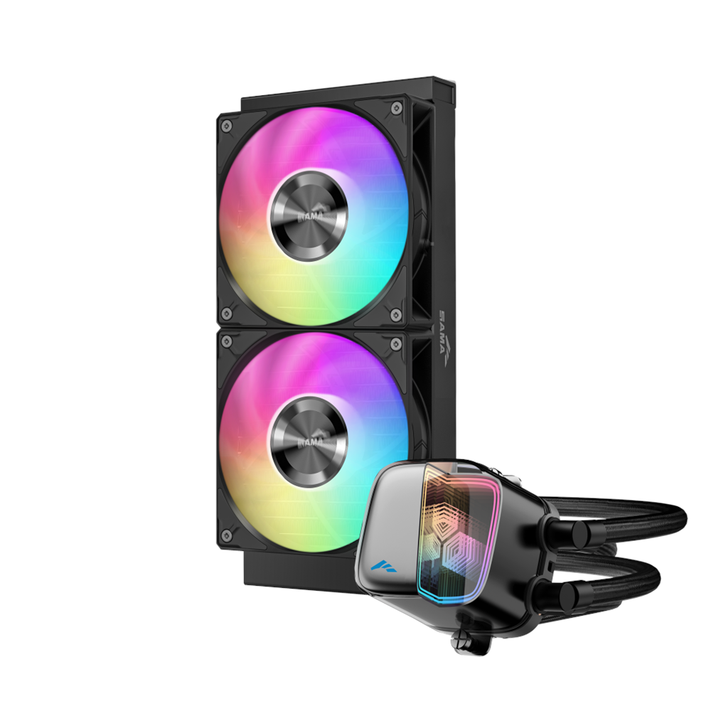 SAMA L70-240BK, Black, 240mm, 2x120mm ARGB Fan, CPU Sıvı Soğutma