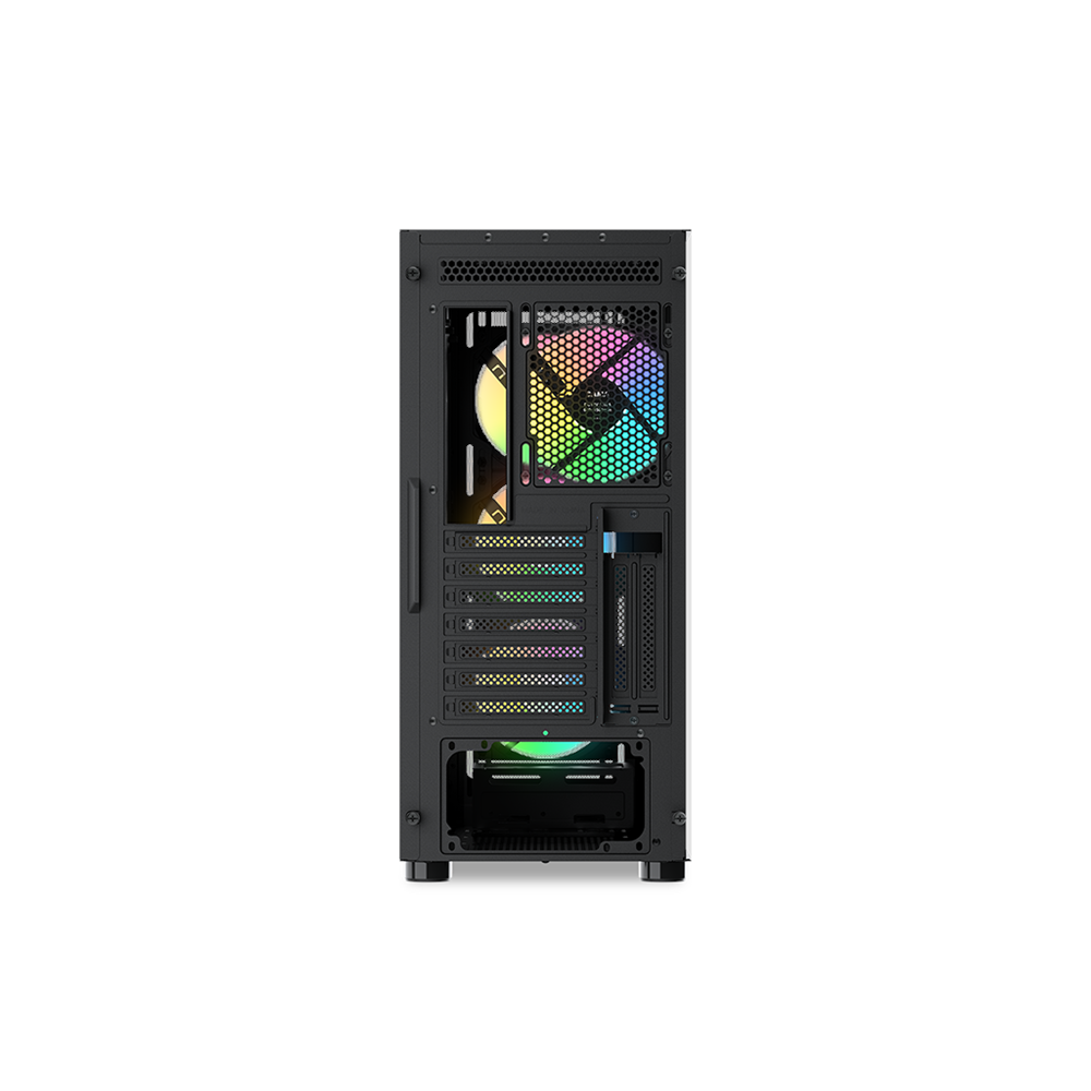 SAMA S40BK Black, H700BK 700W, 80 PLUS, Tempered Glass Panel, Mesh Ön Panel, Type-C, 4x120mm ARGB Fan, ATX, GAMING KASA