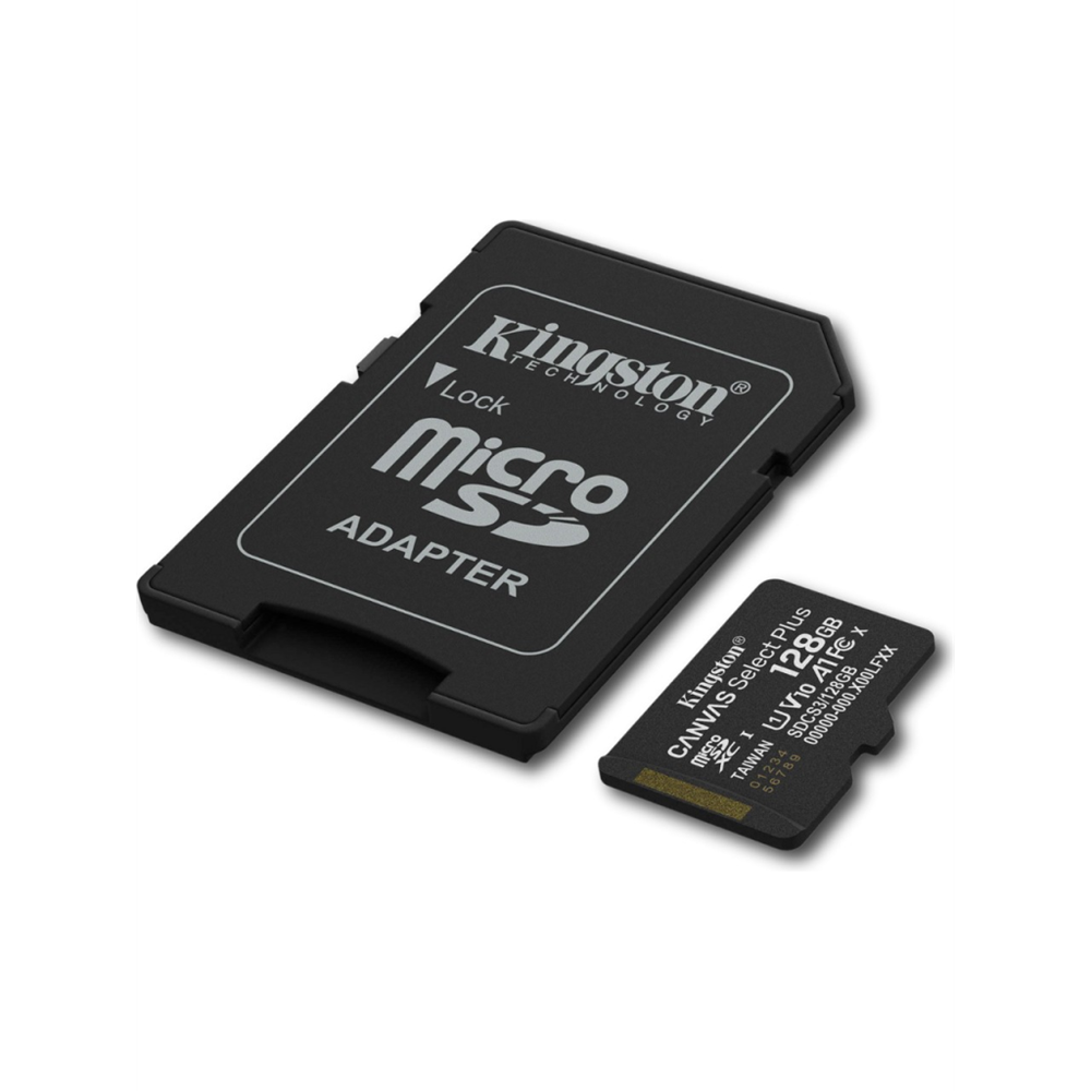 KINGSTON SDCS3/128GB, Canvas Select Plus Gen3 A1, 100Mb/s, MicroSD Kart Bellek (SD Adaptörlü)