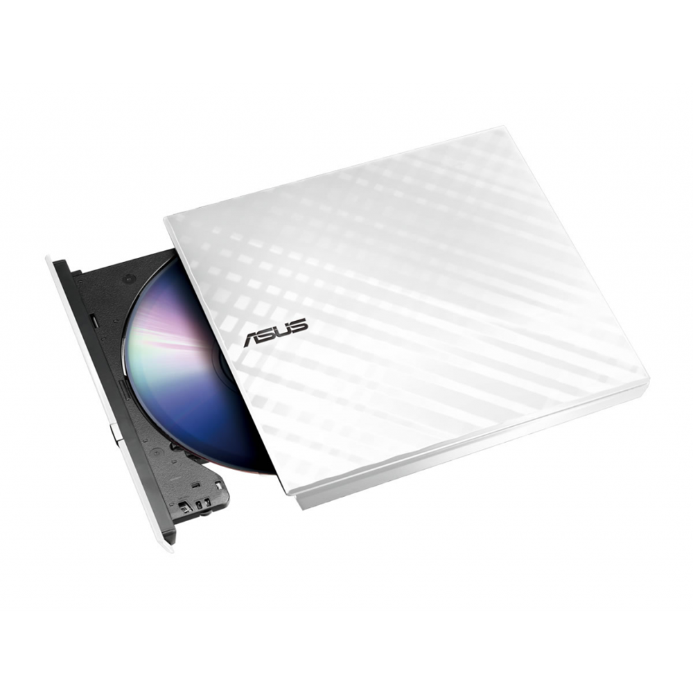 ASUS SDRW-08D2S-U Lite, Usb 2.0, External, Beyaz, Slim, Optik Okuyucu/Yazıcı