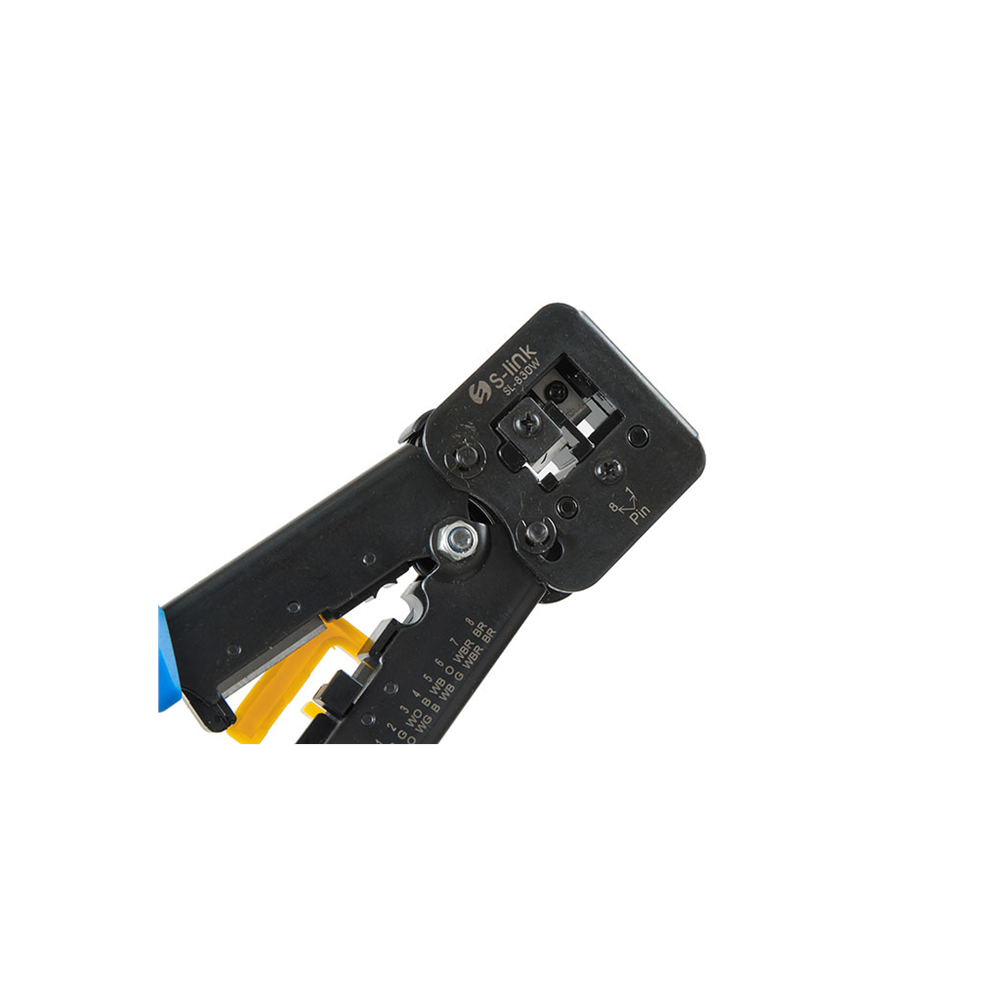 S-LINK SL-830W, RJ45/RJ11 ikili Pense, Yeni Nesil Kablo Ucu Konnektör Sıkma Pensesi