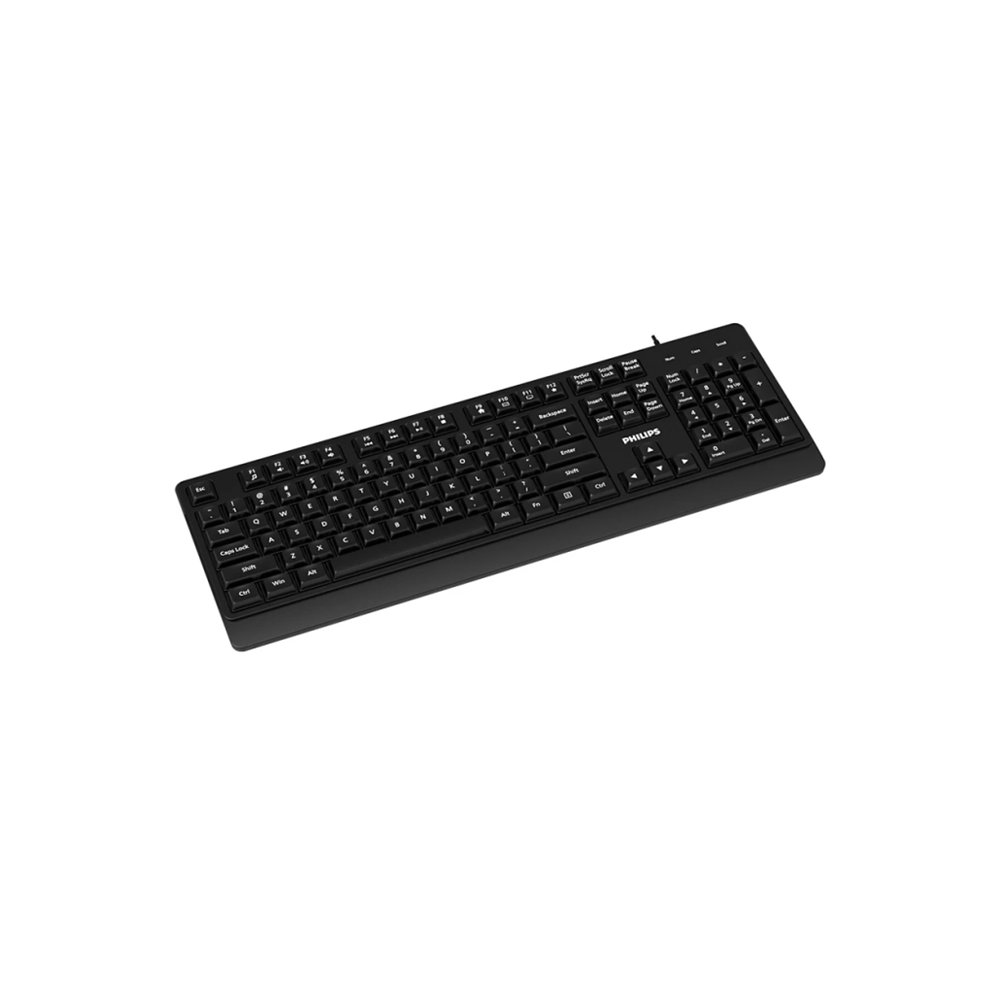 PHILIPS SPK6247B, USB Kablolu, Türkçe Q, Multimedya Klavye (Siyah)