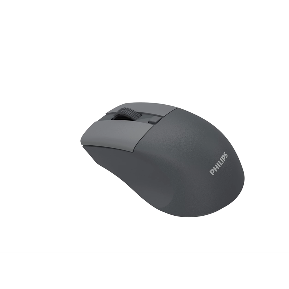 PHILIPS SPK7528G, SESSİZ, Gri, USB Nano 2,4Gh ve Bluetooth Kablosuz, 1600dpi, Optic, 3 Tuşlu, Ergonamik, Sessiz Click, Mouse