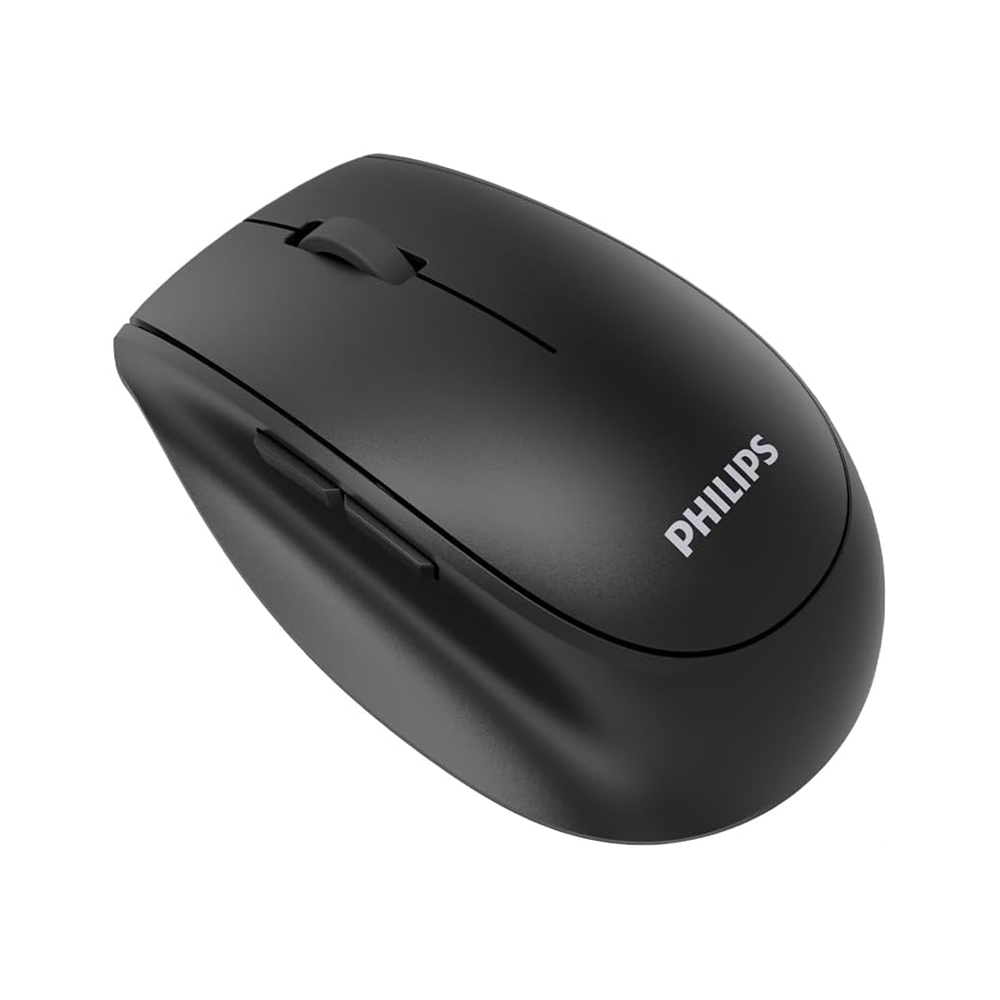 PHILIPS SPK7627B, Siyah, USB Nano 2,4Gh ve Bluetooth Kablosuz, 1600dpi, Optic, 5 Tuşlu, Şarj Edilebilir, Sessiz Click, Mouse
