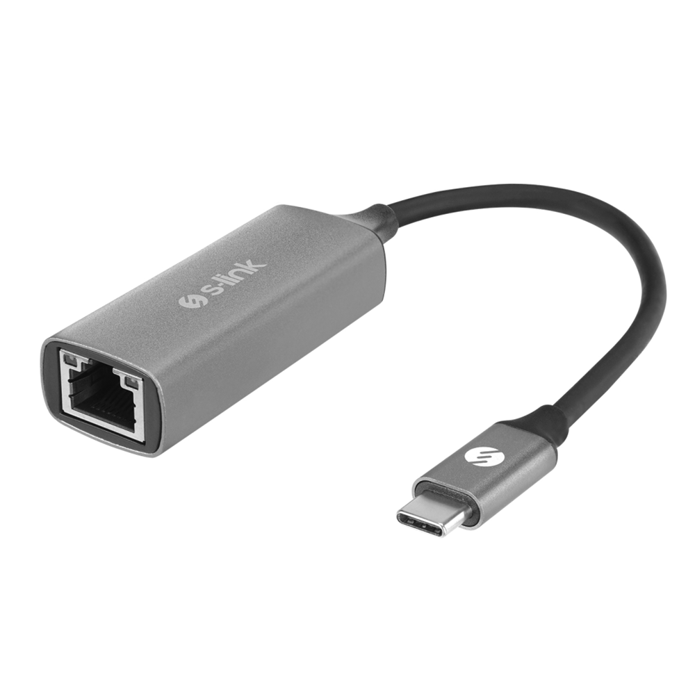 S-LINK SW-U336, GigaBit, Type-C to RJ45, Metal, Ethernet Kartı